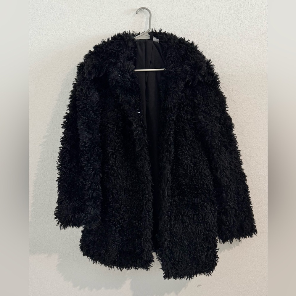 H&M Black Teddy Jacket